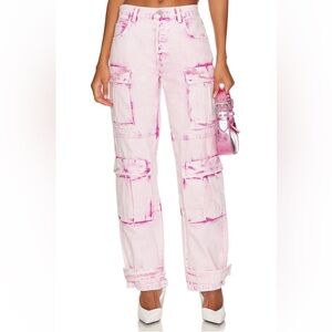 Lex Cargo Jean in Pink Marble - GRLFRND